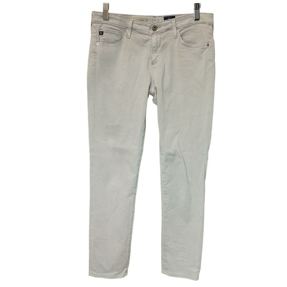Adriano Goldschmied Womens White/Gray "The Stevie Ankle" Slim Straight Jeans 28